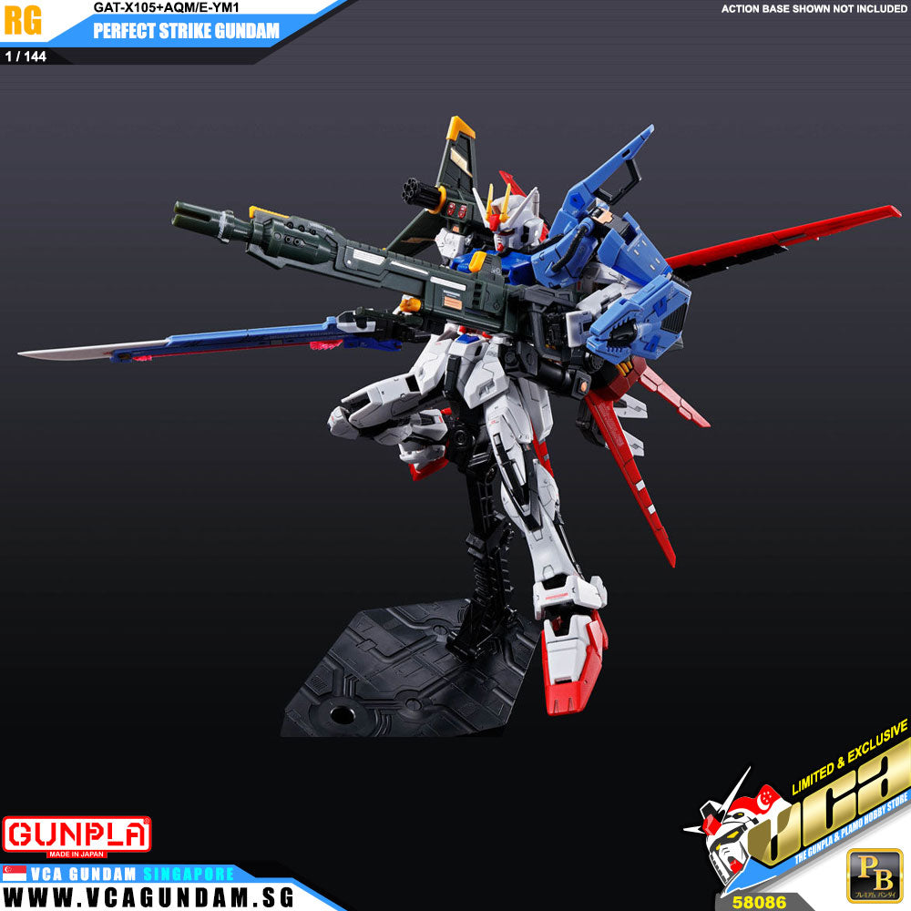 Premium Bandai Real Grade RG Perfect Strike Gundam Action Figure Toy Kit VCA Singapore