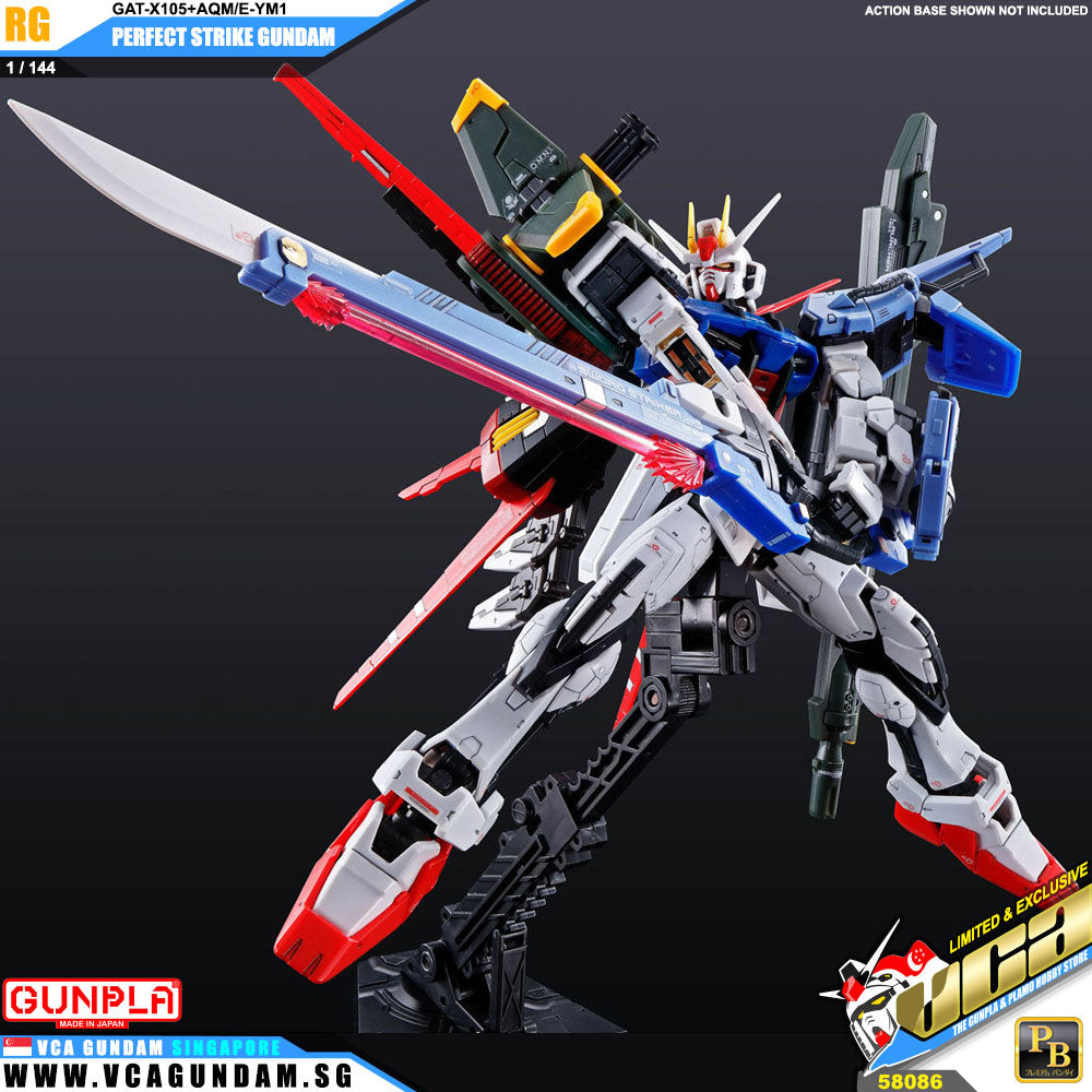 Premium Bandai Real Grade RG Perfect Strike Gundam Action Figure Toy Kit VCA Singapore