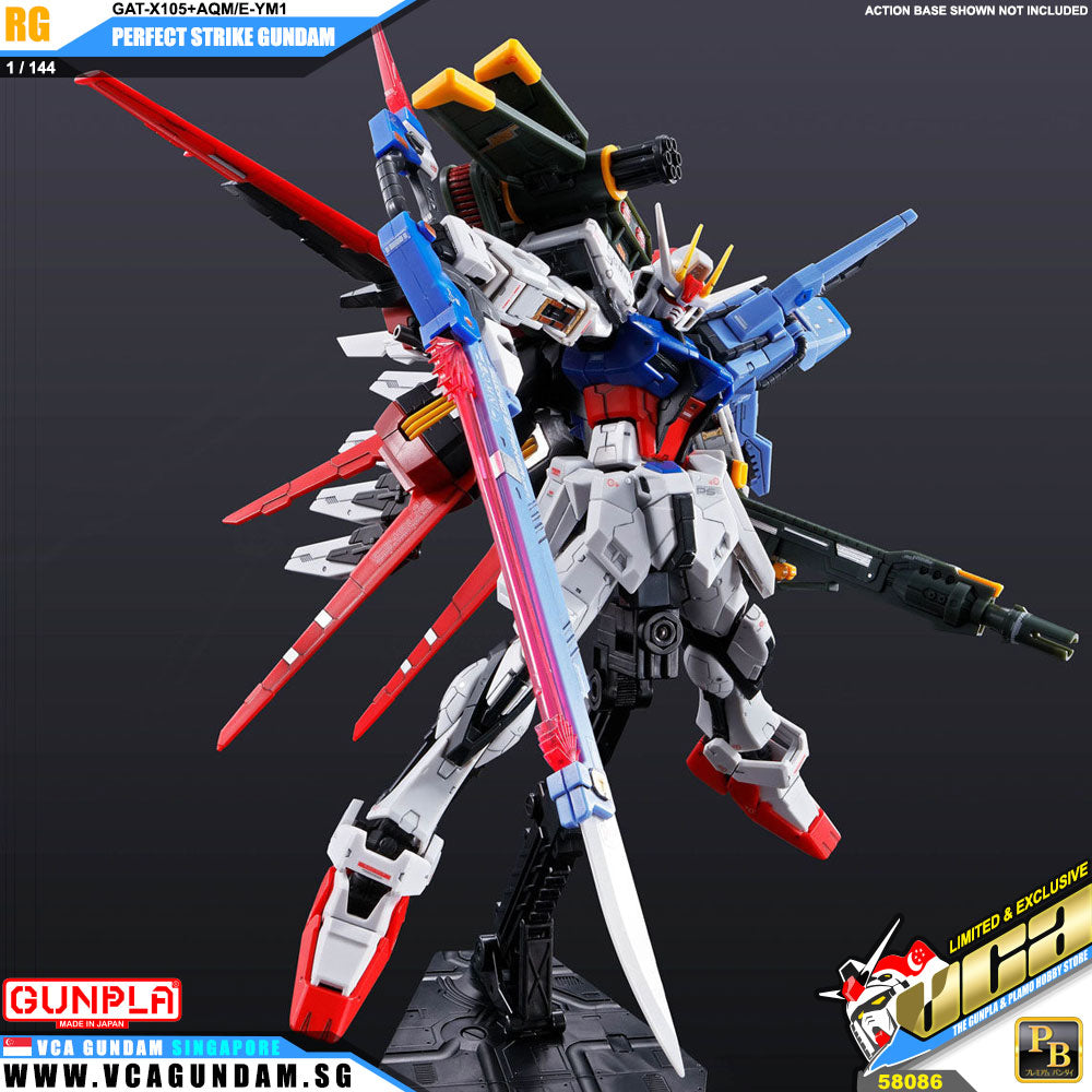 Premium Bandai Real Grade RG Perfect Strike Gundam Action Figure Toy Kit VCA Singapore