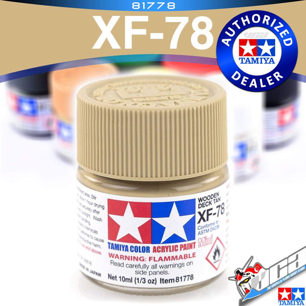 TAMIYA 81778 XF-78 WOODEN DECK TAN ACRYLIC MINI 10ML PLASTIC MODEL HOBBY ACTION FIGURE TOY PAINT VCA GUNDAM SINGAPORE