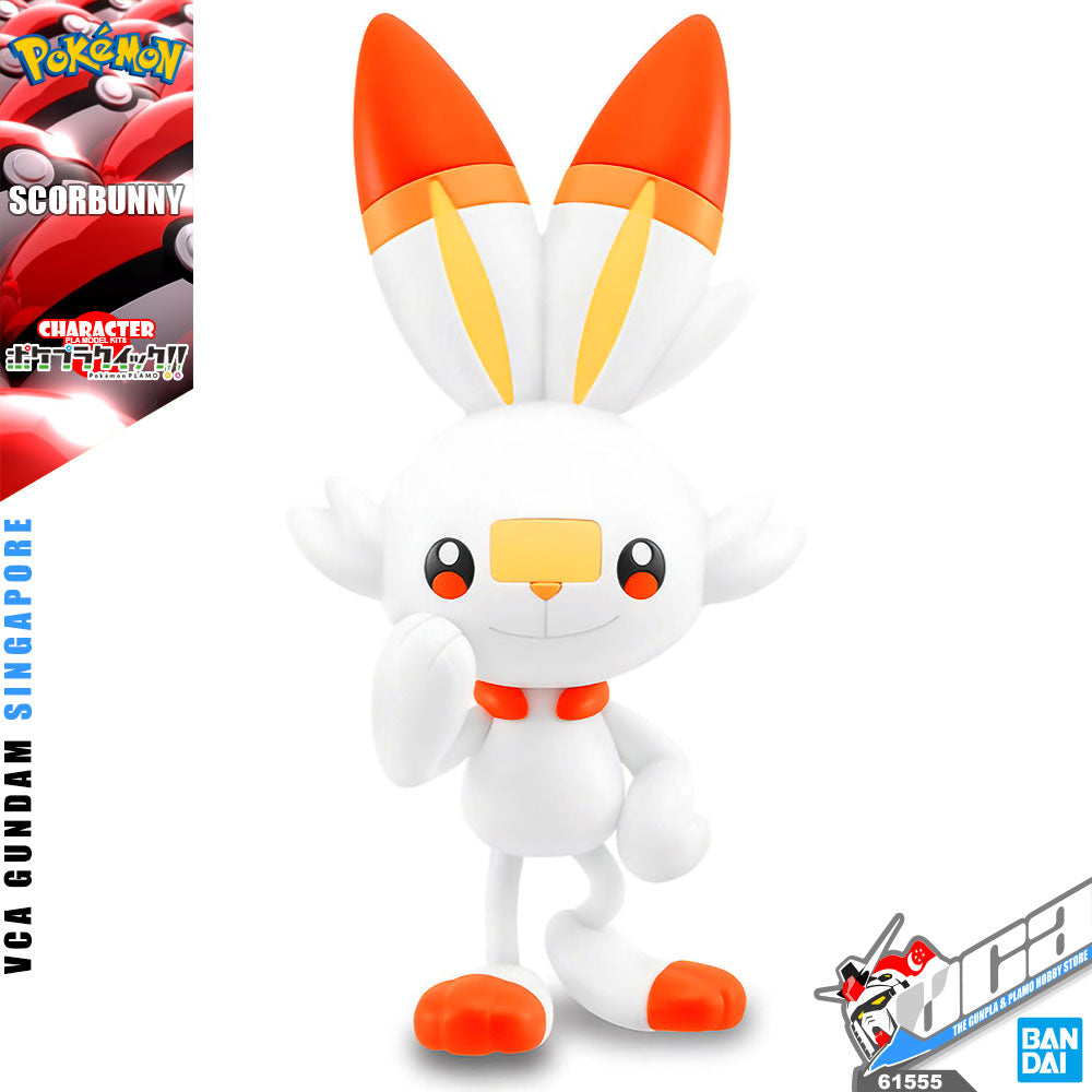 Bandai Pokemon Plamo Collection Quick  05 Scorbunny Action Figure Toy Model Kit VCA Gundam Singapore