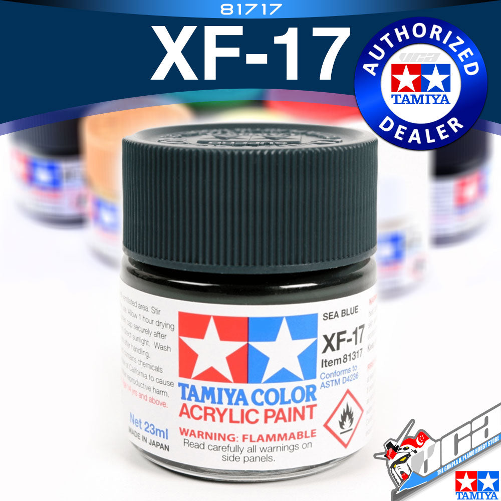 TAMIYA 81717 XF-17 SEA BLUE ACRYLIC MINI 10ML PLASTIC MODEL HOBBY ACTION FIGURE TOY PAINT VCA GUNDAM SINGAPORE