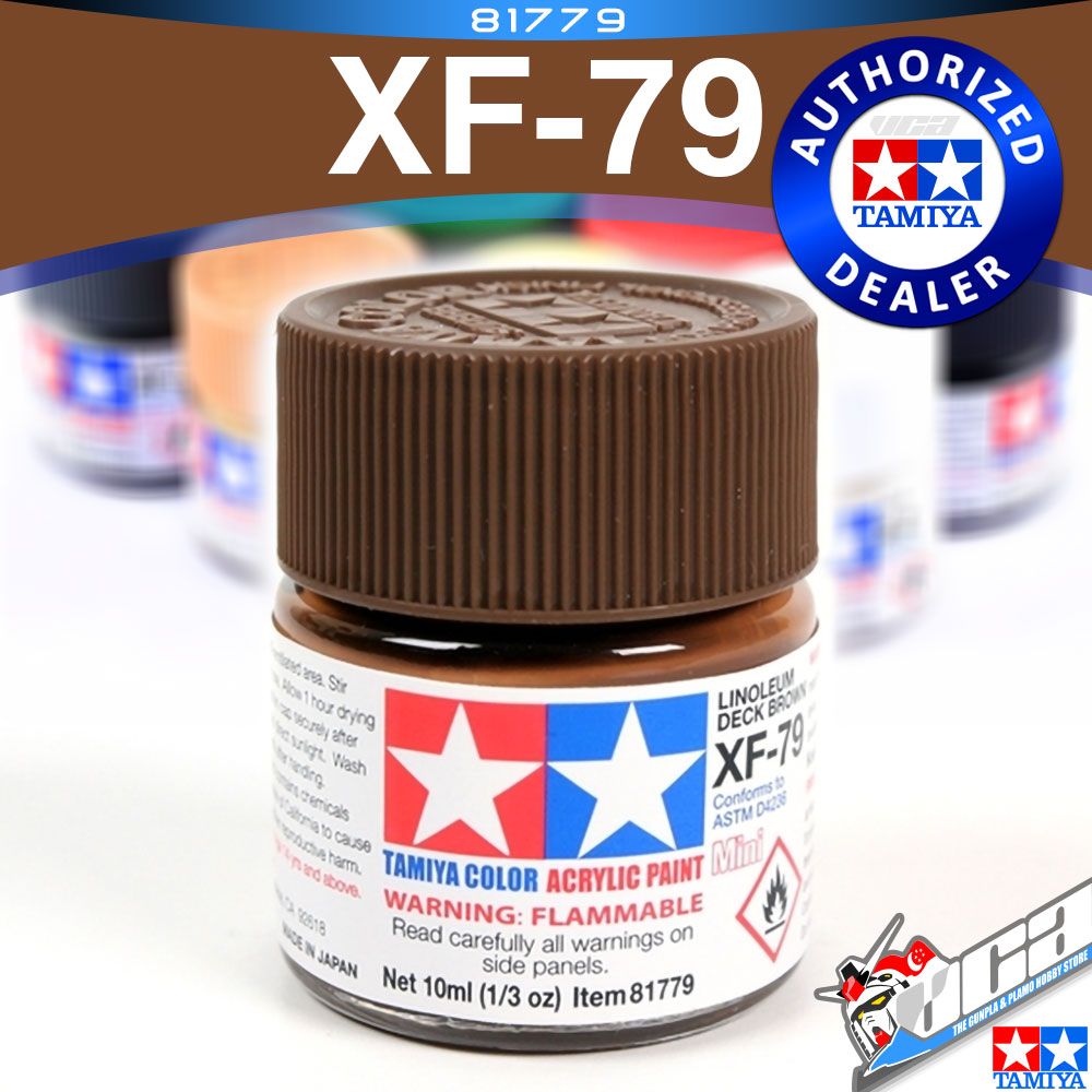 TAMIYA 81779 XF-79 LINOLEUM DECK BROWN ACRYLIC MINI 10ML PLASTIC MODEL HOBBY ACTION FIGURE TOY PAINT VCA GUNDAM SINGAPORE