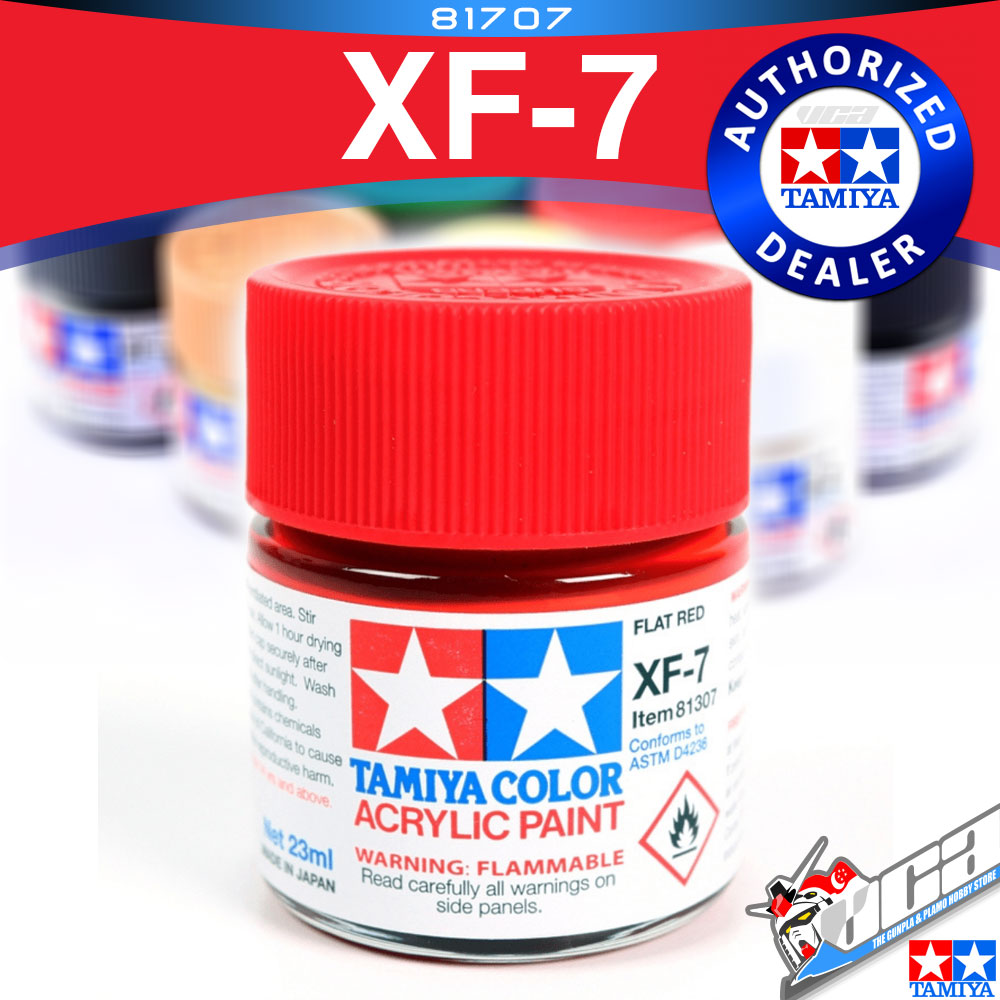 🌈 TAMIYA 81707 XF-7 FLAT RED ACRYLIC MINI 10ML PLASTIC MODEL HOBBY ACTION FIGURE TOY PAINT VCA GUNDAM SINGAPORE