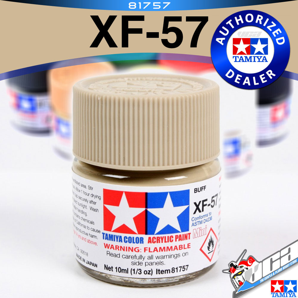 TAMIYA 81757 XF-57 BUFF ACRYLIC MINI 10ML PLASTIC MODEL HOBBY ACTION FIGURE TOY PAINT VCA GUNDAM SINGAPORE