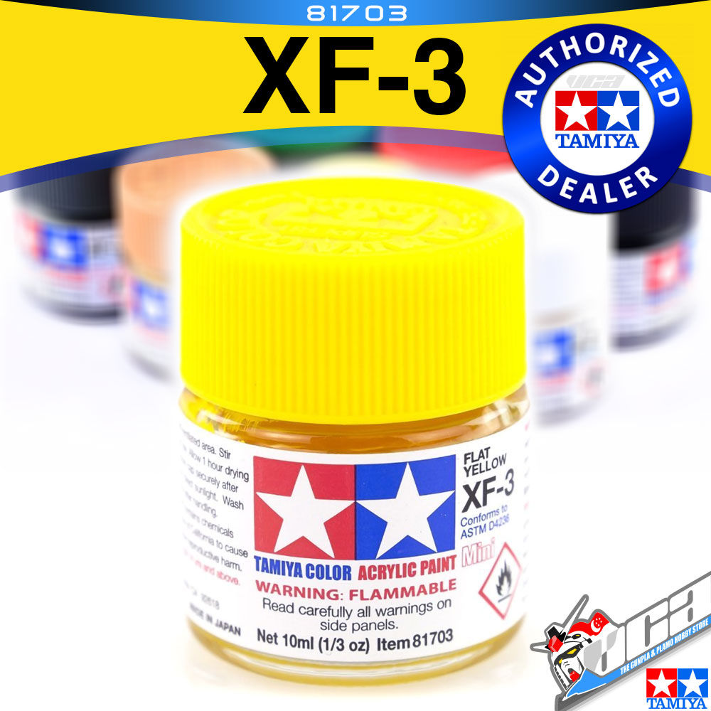 TAMIYA 81703 XF-3 FLAT YELLOW ACRYLIC MINI 10ML PLASTIC MODEL HOBBY ACTION FIGURE TOY PAINT VCA GUNDAM SINGAPORE