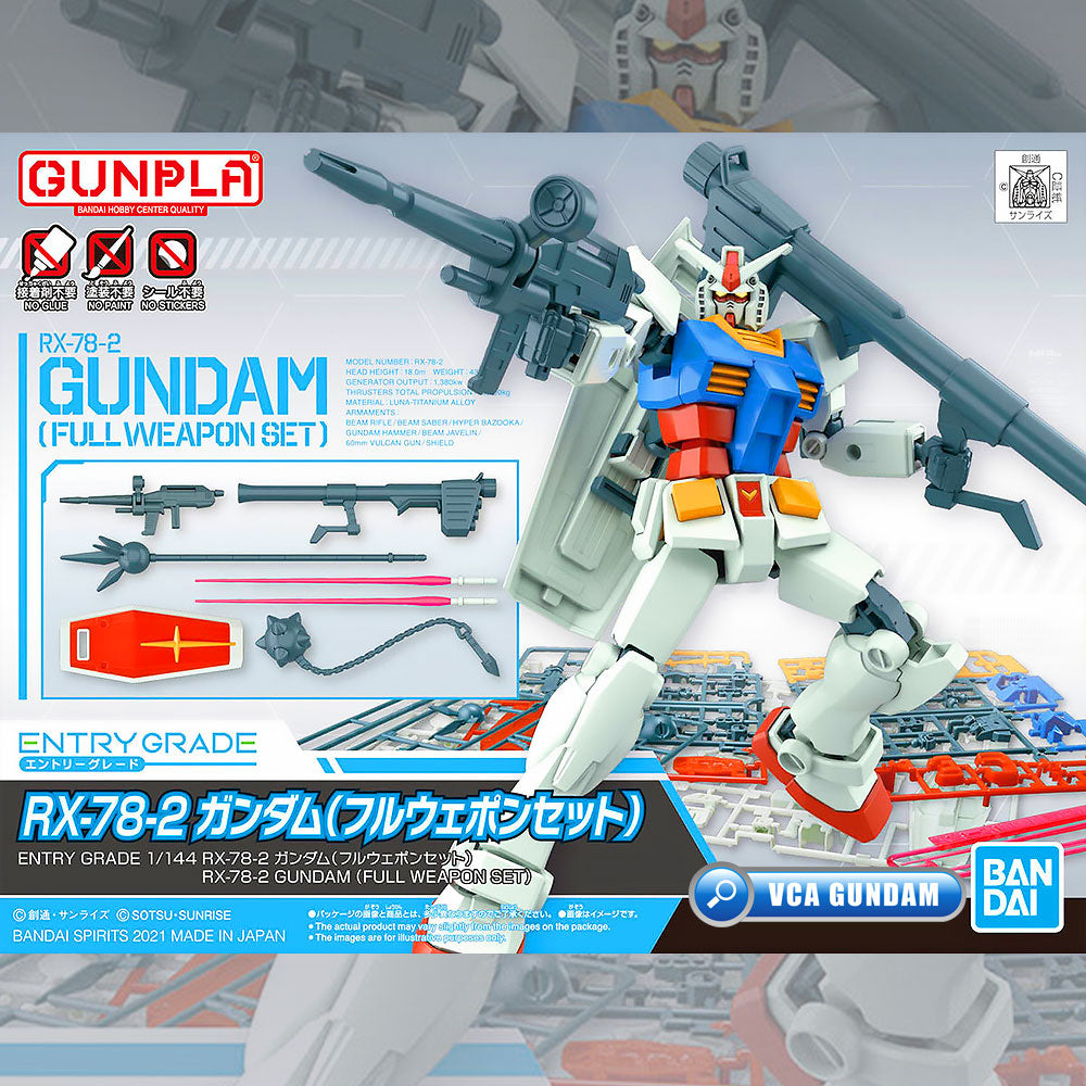 【🔵𝐁𝐀𝐂𝐊𝐎𝐑𝐃𝐄𝐑 APR-2027】 EG RX-78-2 GUNDAM (FULL WEAPON SET)