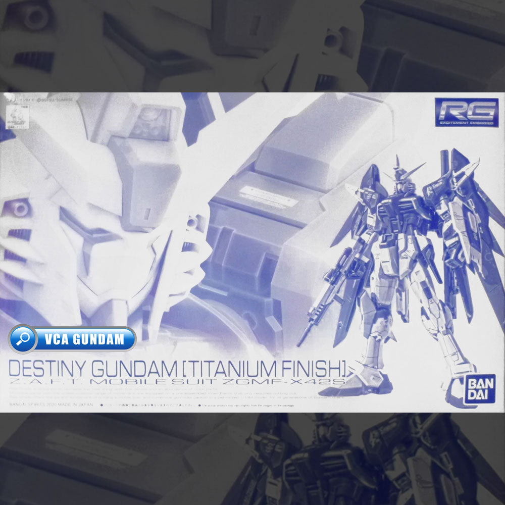 Premium Bandai Gunpla Real Grade RG Destiny Gundam Titanium Finish Action Figure Toy Kit VCA Singapore