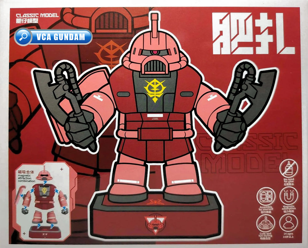 FATBOY MODEL CHONKER FAT CUTE MS-06S Char Zaku II MAGNETIC ACTION FIGURE MODEL TOY VCA GUNDAM SINGAPORE