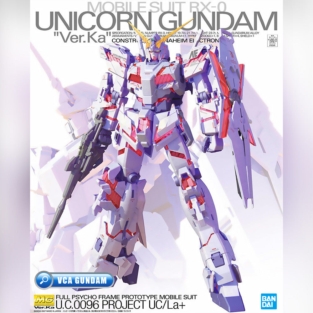 Bandai Gunpla Master Grade 1/100 MG Unicorn Gundam Ver Ka VCA Singapore