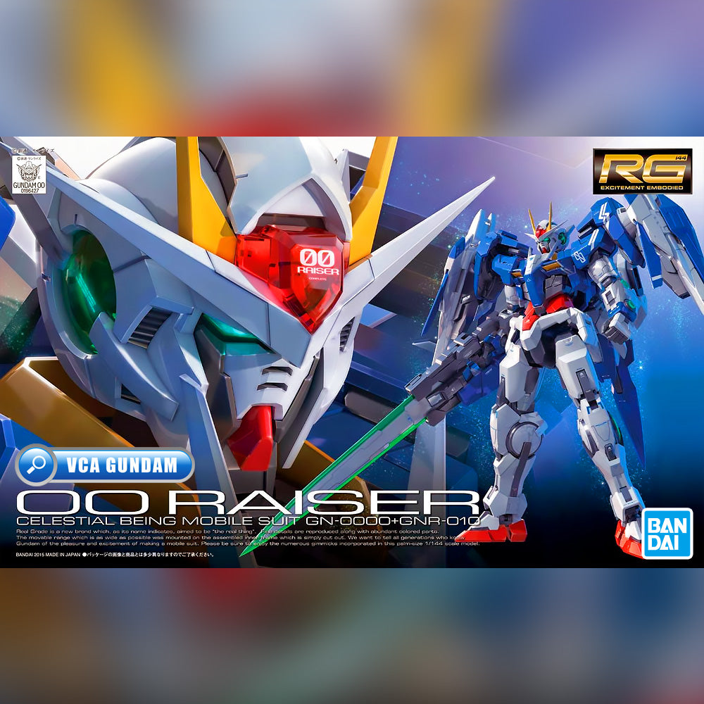 Bandai Gunpla Real Grade 1/144 RG 00 Raiser Plastic Model Toy VCA Gundam Singapore