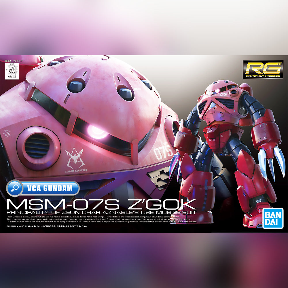 Bandai® Real Grade 1/144 RG MSM-07S Z'GOK – VCA Gundam Singapore