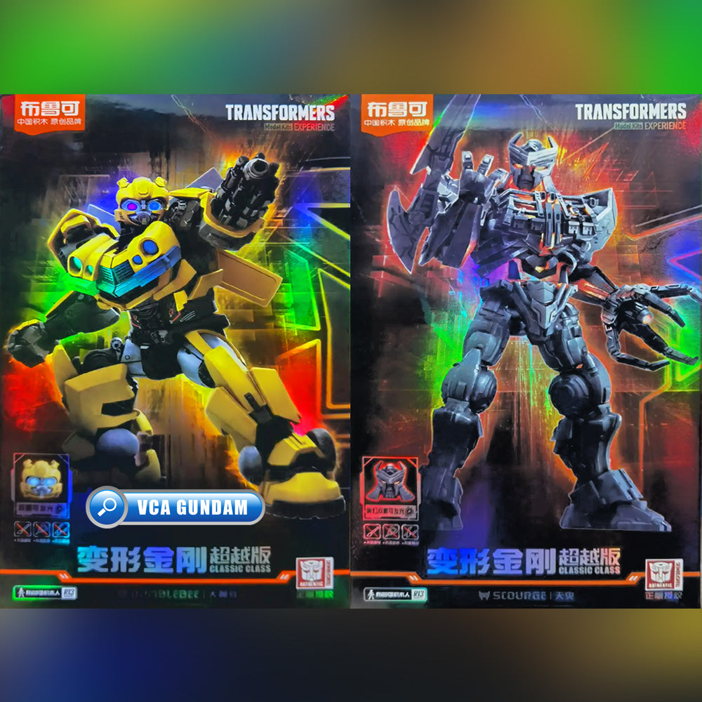 Bloks 布鲁可 Transformers Rise of the Beasts Bumblebee vs Scourge Diorama Set A Plastic Model Toy VCA Gundam Singapore
