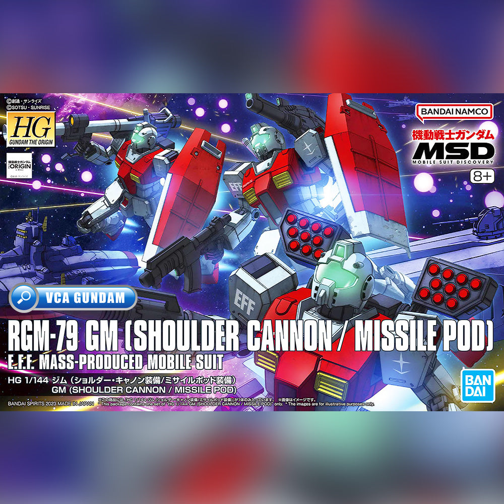 Bandai High Grade The Origin 1/144 HG RGM-79 GM Shoulder Cannon Missile Pod Plastic Action Toy VCA Gundam Singapore