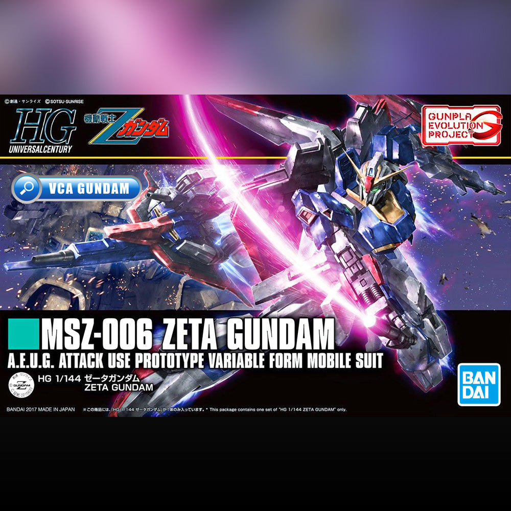 Bandai Gunpla High Grade Universal Century HGUC 1/144 HG Zeta Gundam GEP Action Figure Model Toy Kit VCA Singapore