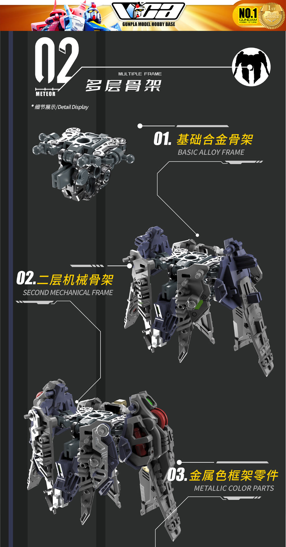 Vientiane Fusion 万象聚变 Meteor 流星 Metal Build Structure Action Figure Mechapla Model Kit VCA Gundam Singapore