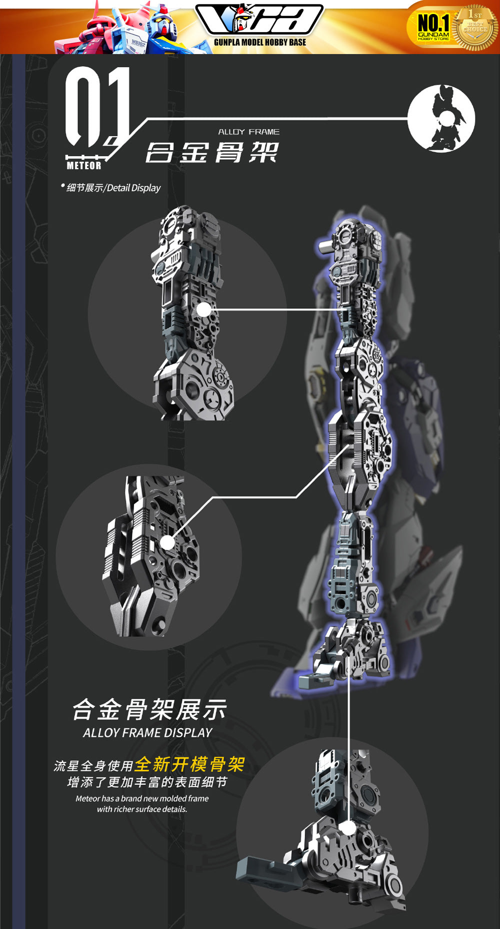 Vientiane Fusion 万象聚变 Meteor 流星 Metal Build Structure Action Figure Mechapla Model Kit VCA Gundam Singapore
