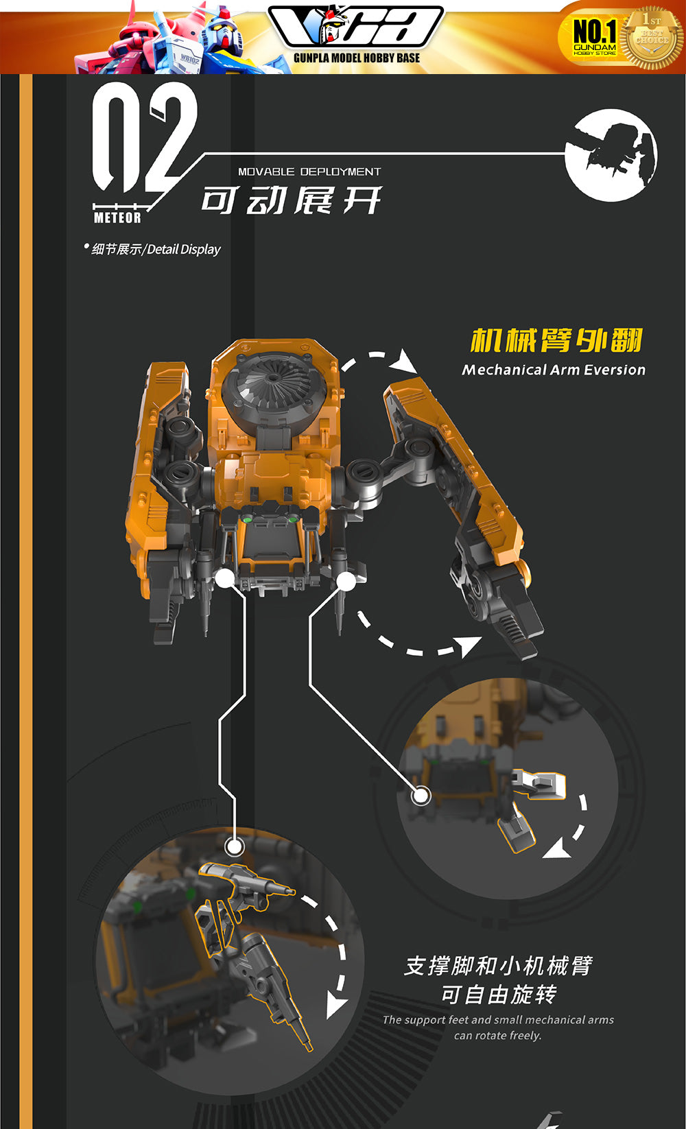 Vientiane Fusion 万象聚变 Meteor 流星 Metal Build Structure Action Figure Mechapla Model Kit VCA Gundam Singapore