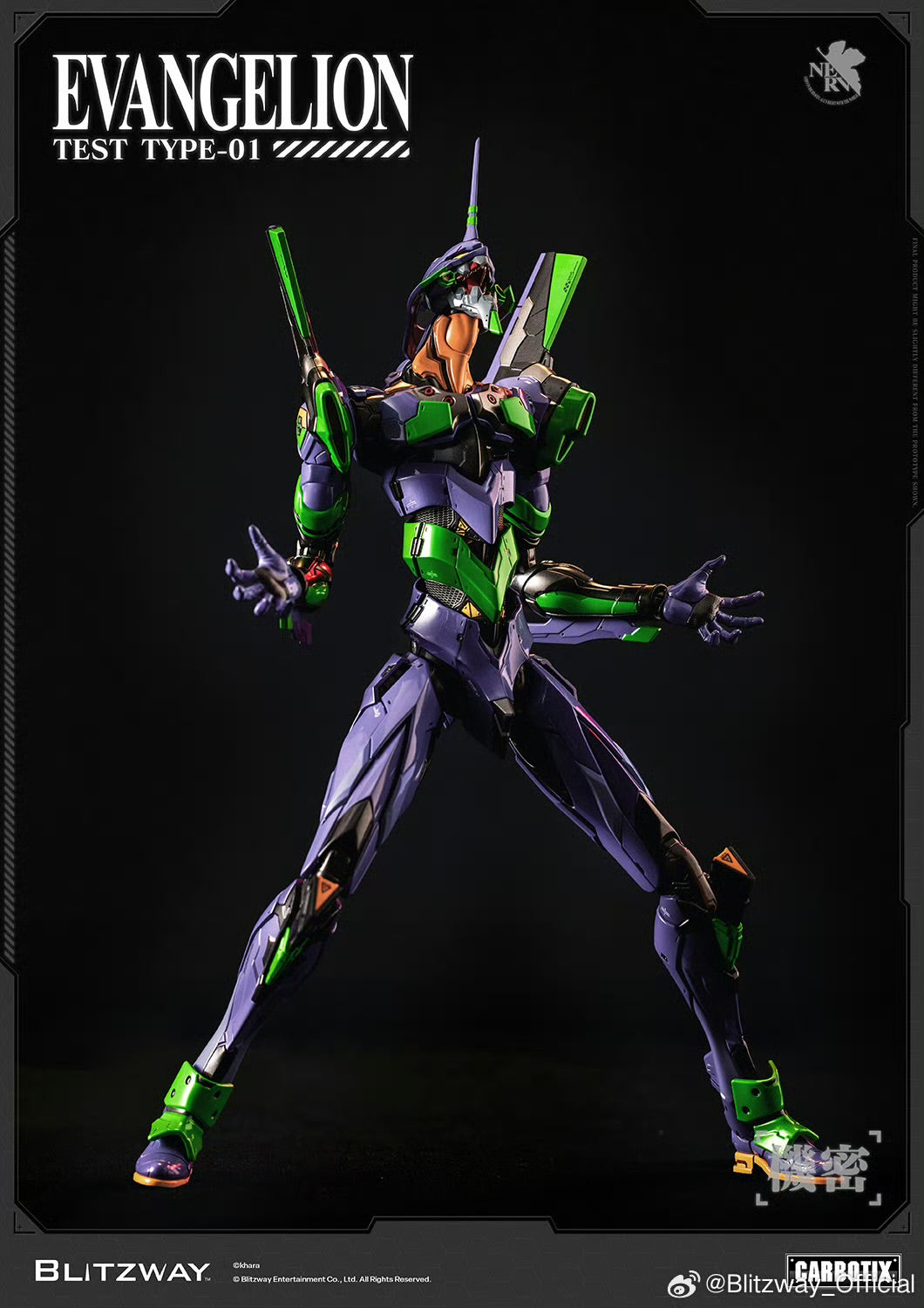 Blitzway Carbotix Evangelion Teat Type-01 Premium Metal Build Structured Action Figure Model Toy VCA Gundam Singapore