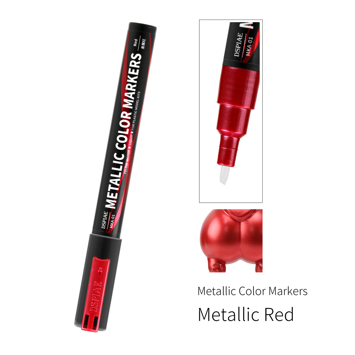 DSPIAE MKA-01 Super Metallic Color Markers - Metallic Red FOR PLASTIC ACTION FIGURE MODEL TOY KIT VCA GUNDAM SINGAPORE