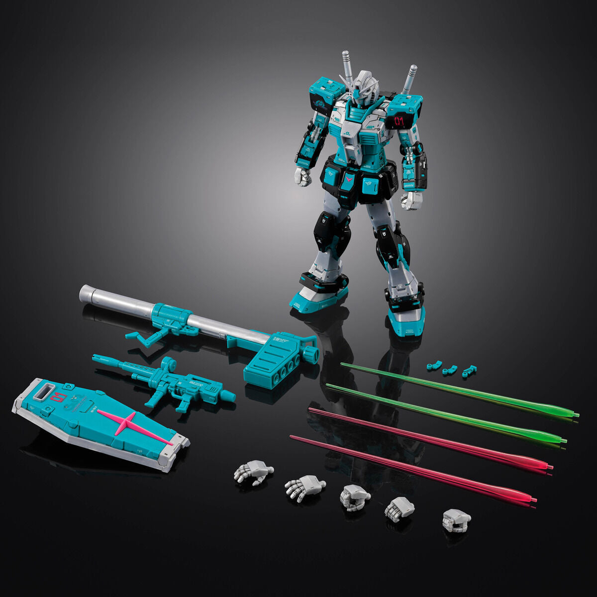 Premium Bandai Gunpla Real Grade 1/144 RG RX-78-2 Gundam Ver 2.0 Hatsune Miku Version Action Figure Model Toy Kit VCA Singapore