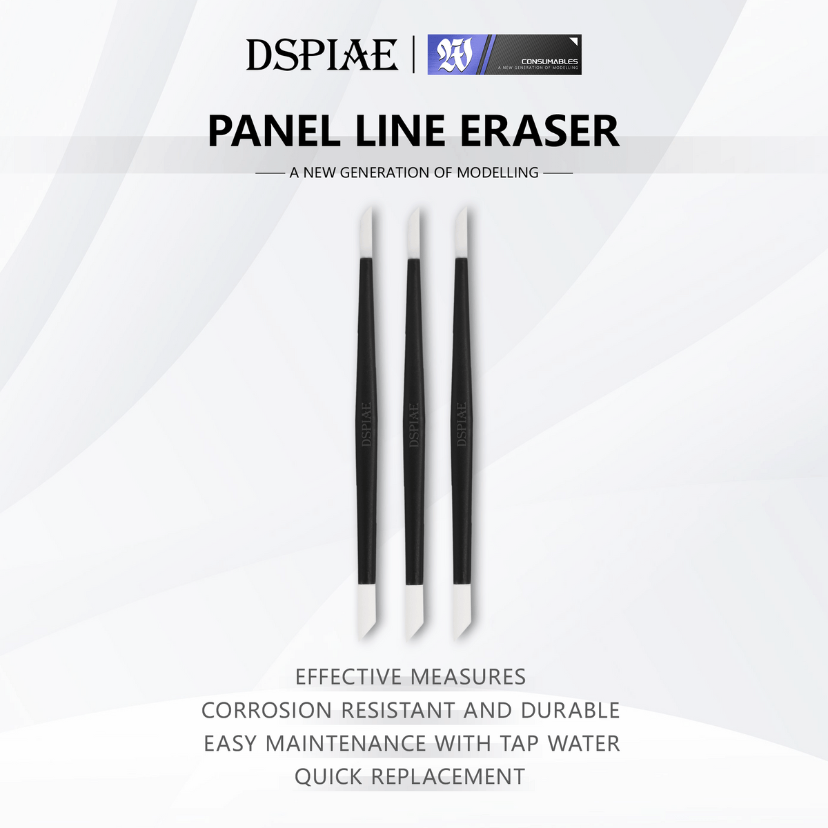 Dspiae PT-WP WP-03 WP-05 Panel Line Eraser Bud Swab Tip VCA Gundam Singapore