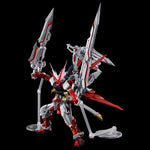 Premium Bandai Gunpla Real Grade 1/144 RG Gundam Astray Red Dragon Action Figure Model Toy Kit VCA Singapore Mechanical robot model with red and gray design on a black background
