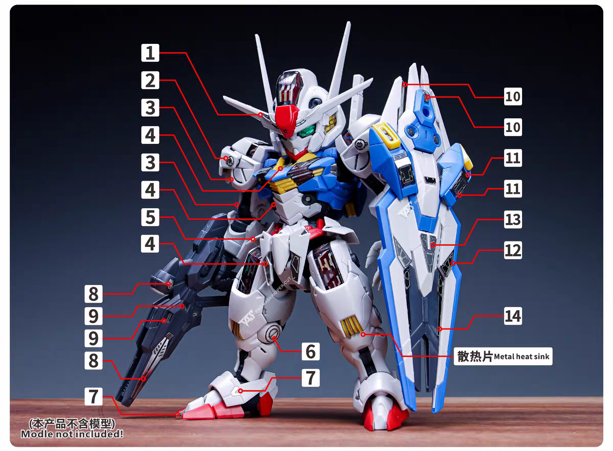 TAS MGSD GUNDAM AERIAL METAL UPGRADE ETCHING PARTS