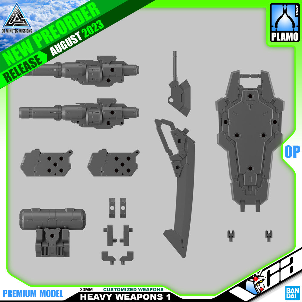 Bandai® Plastic Model Kit 30 Minutes Missions Plamo Series 30MM CUSTOMIZE WEAPONS HEAVY WEAPON 1