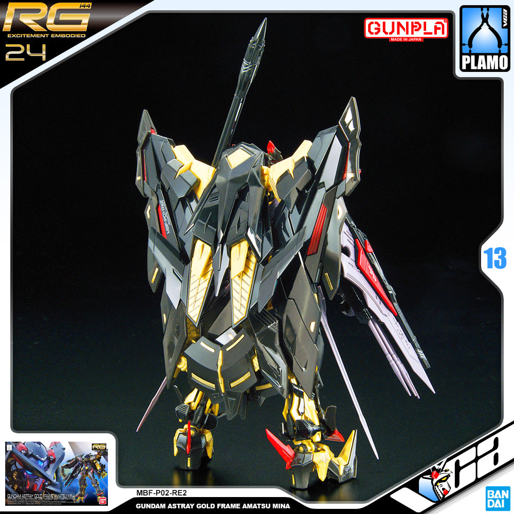 Bandai® Gunpla Real Grade RG 1/144 MBF-P02-RE2 GUNDAM ASTRAY GOLD FRAME AMATSU MINA VCA Singapore