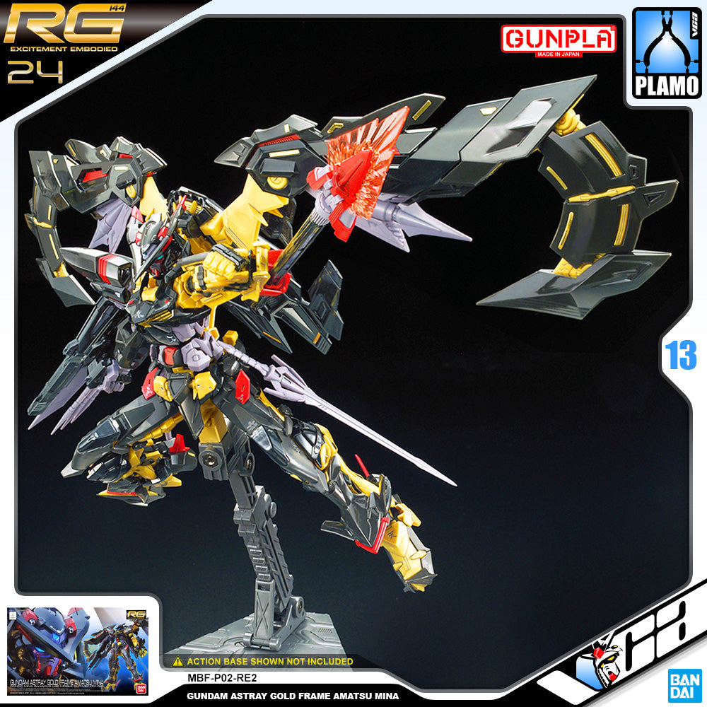 Bandai® Gunpla Real Grade RG 1/144 MBF-P02-RE2 GUNDAM ASTRAY GOLD FRAME AMATSU MINA VCA Singapore