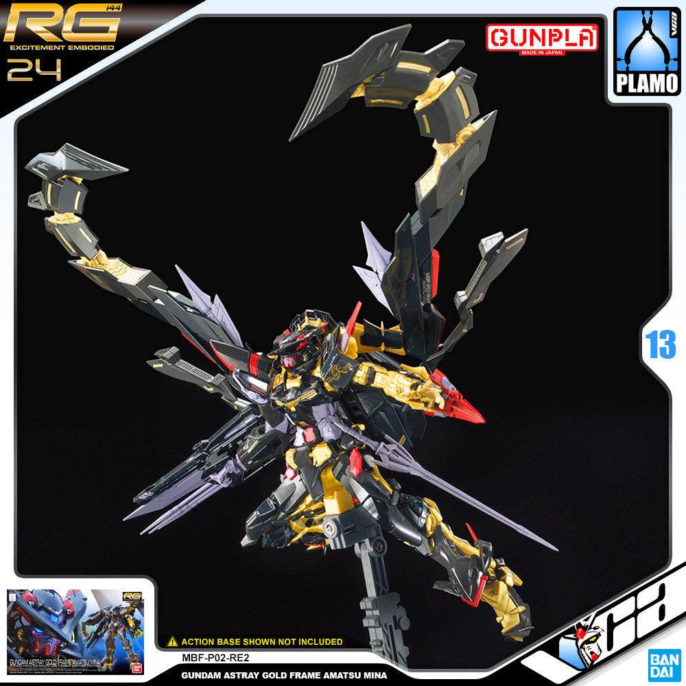 Bandai® Gunpla Real Grade RG 1/144 MBF-P02-RE2 GUNDAM ASTRAY GOLD FRAME AMATSU MINA VCA Singapore