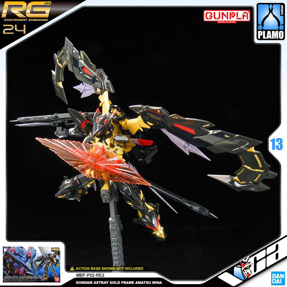 Bandai® Gunpla Real Grade RG 1/144 MBF-P02-RE2 GUNDAM ASTRAY GOLD FRAME AMATSU MINA VCA Singapore