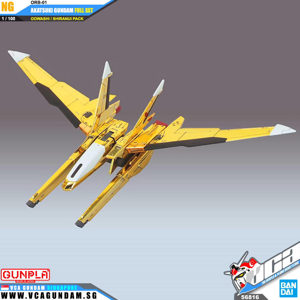 Bandai® Gunpla 1/100 AKATSUKI GUNDAM FULL SET (OOWASHI / SHIRANU PACK)