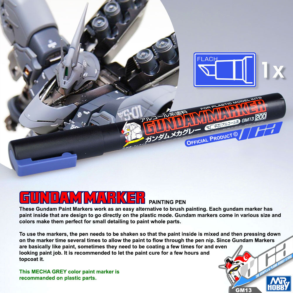 GSI CREOS MR GREY HOBBY GM13 Gundam Marker Painting Pen Mecha Grey