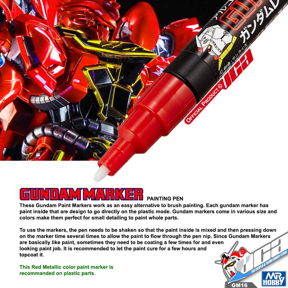 Mr.Hobby® GM16 GUNDAM MARKER RED METALLIC – VCA Gundam Singapore