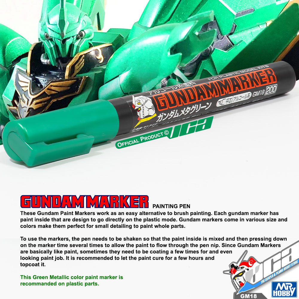 GSI CREOS MR GREY HOBBY GM18 Gundam Marker Painting Pen Green Metallic
