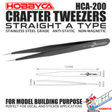 HOBBYCA HCA-200 CRAFTER TWEEZERS STRAIGHT A TYPE