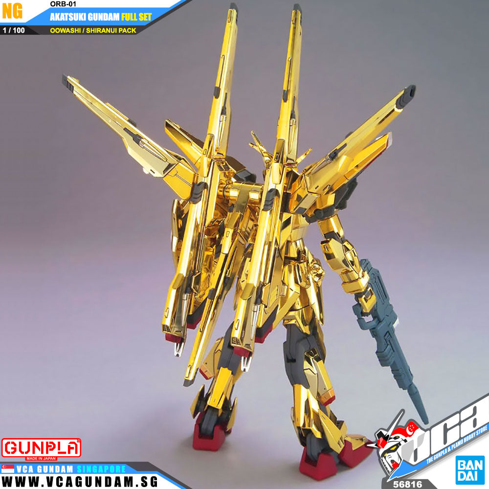 Bandai® Gunpla 1/100 AKATSUKI GUNDAM FULL SET (OOWASHI / SHIRANU PACK)