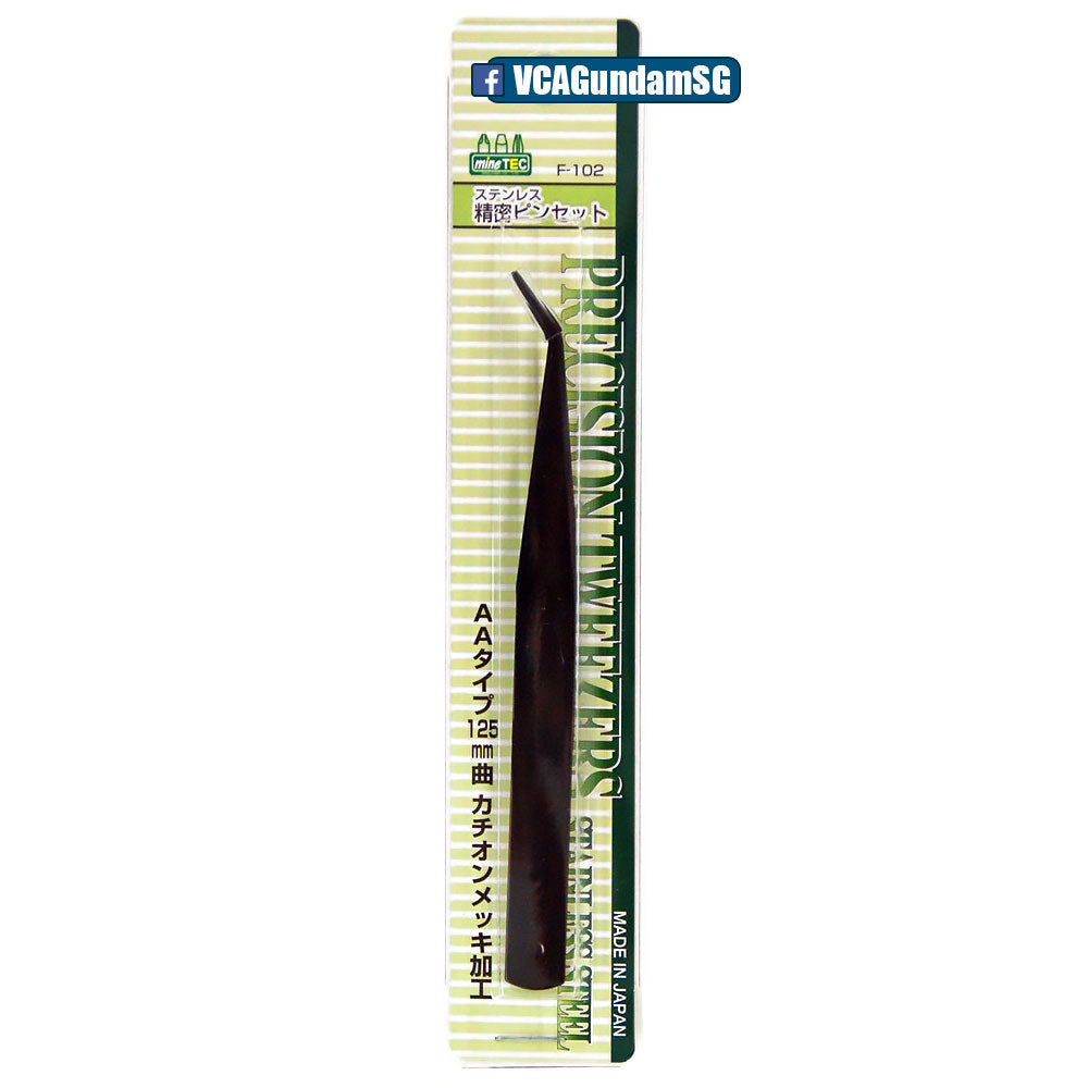 Mineshima® F-102 AA ANGLED TWEEZERS 125MM Packaging