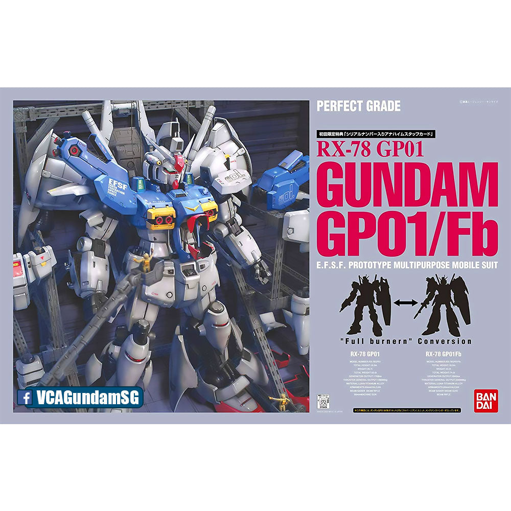 Bandai® Gunpla PG RX-78GP01 GUNDAM GP01/FB Box Art