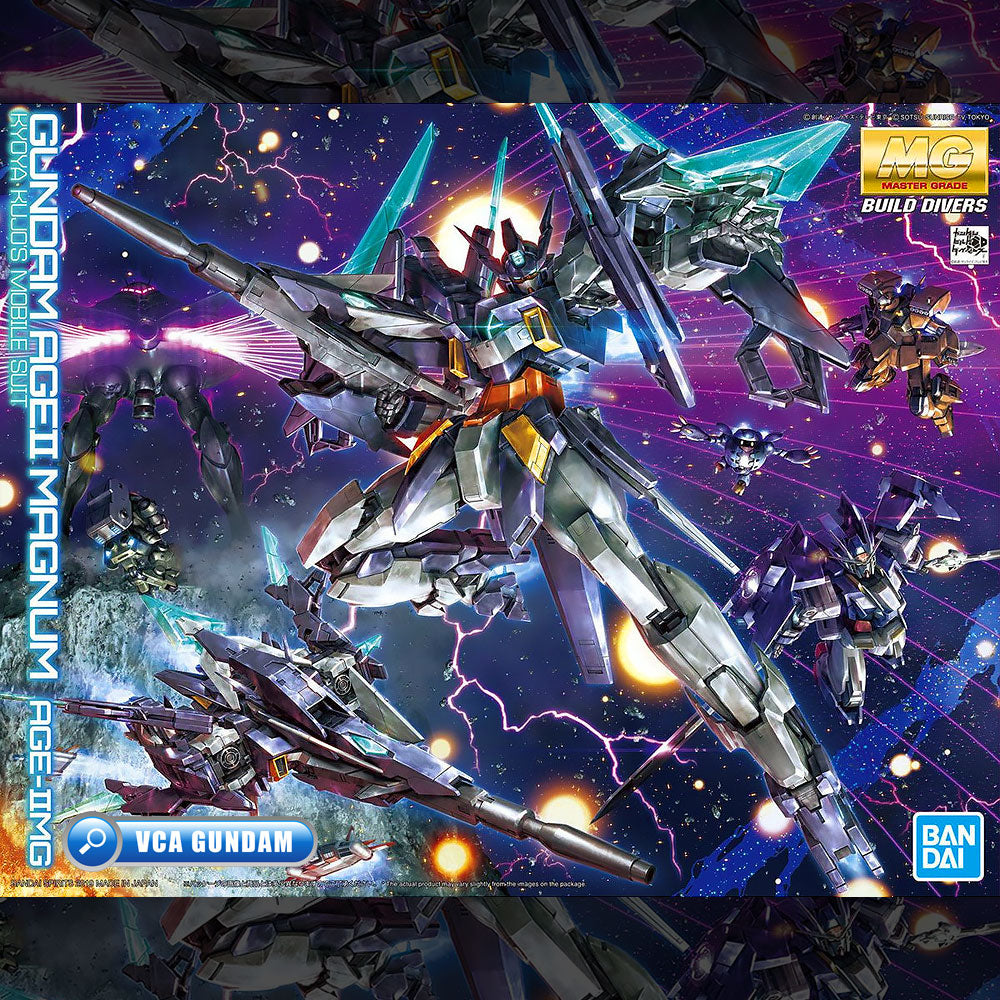Bandai Gunpla Master Grade 1/100 MG Gundam Age II Magnum Model Kit Box Art