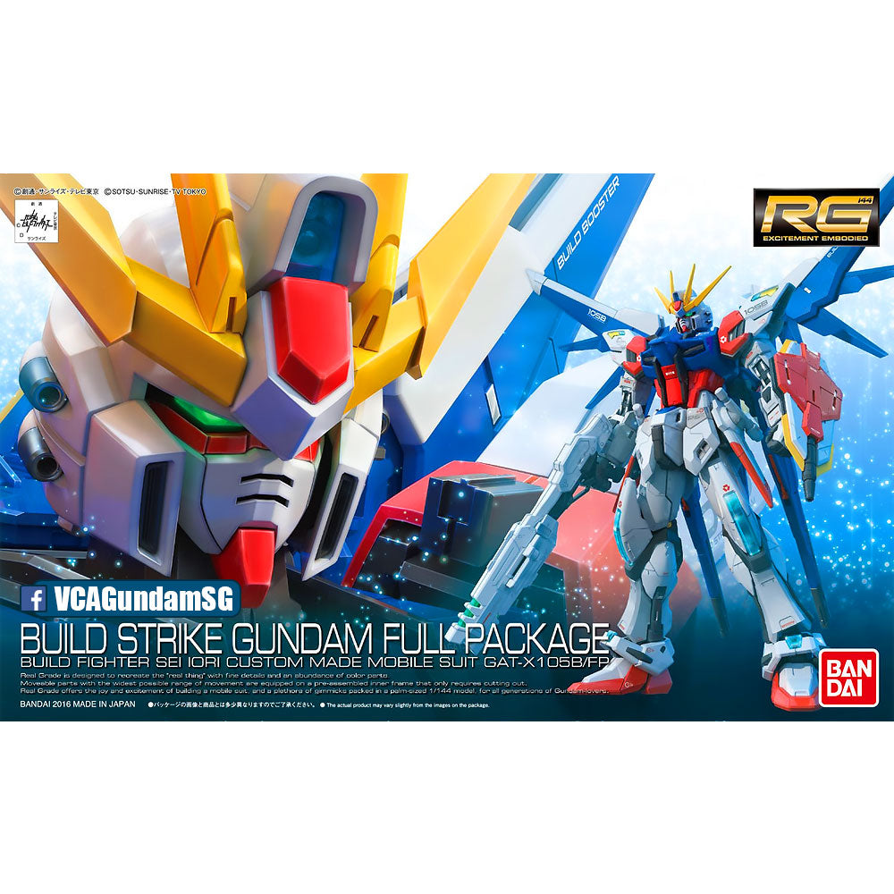 Bandai® Gunpla RG BUILD STRIKE GUNDAM FULL PACKAGE Box Art
