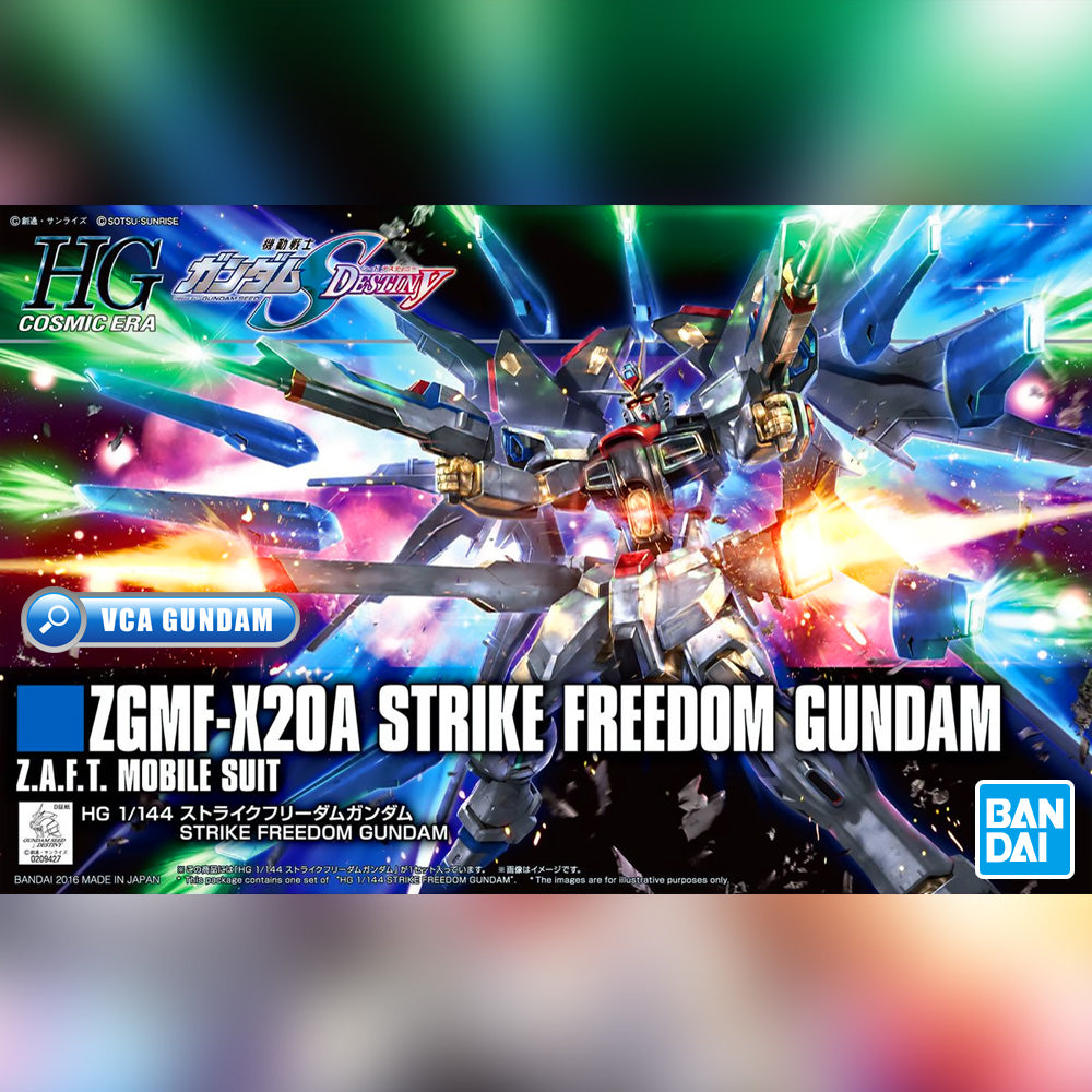 Gunpla 1/144 Bandai HG ZGMF-X20A Strike Freedom Gundam ZAFT Mobile Suit Kit